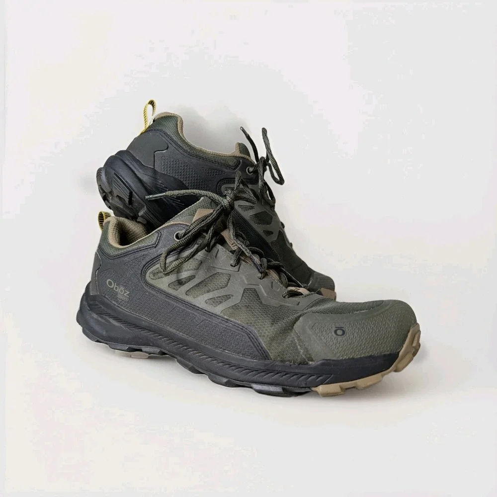 Oboz Men's Low-Top Hiking Shoes Green Size 10.5 Weather Resistant